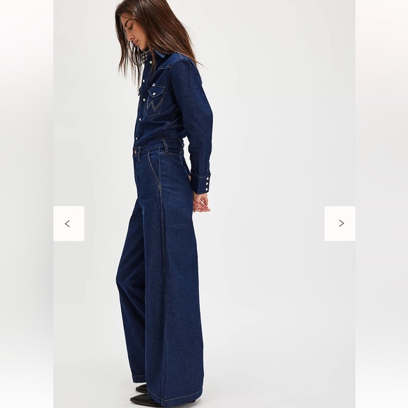 NWT Wrangler Free People Trouser Coverall jumpsuit small - Picture 2 of 6